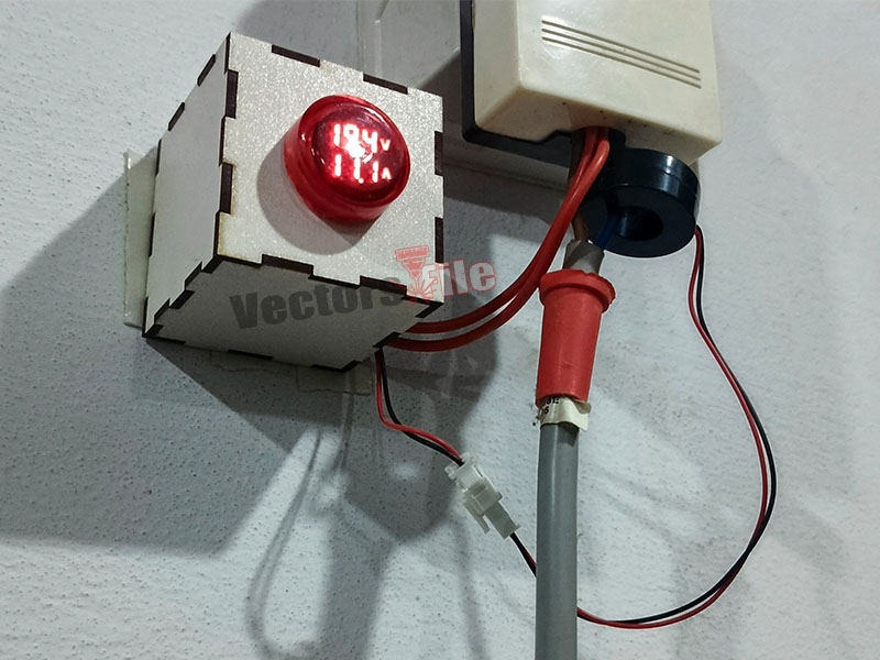 Laser Cut Wooden Ampere Meter Box Design
