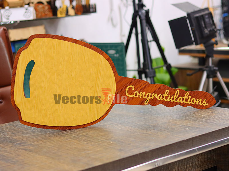 Laser Cut Car Key Handover Ceremony Key Sample Model Design