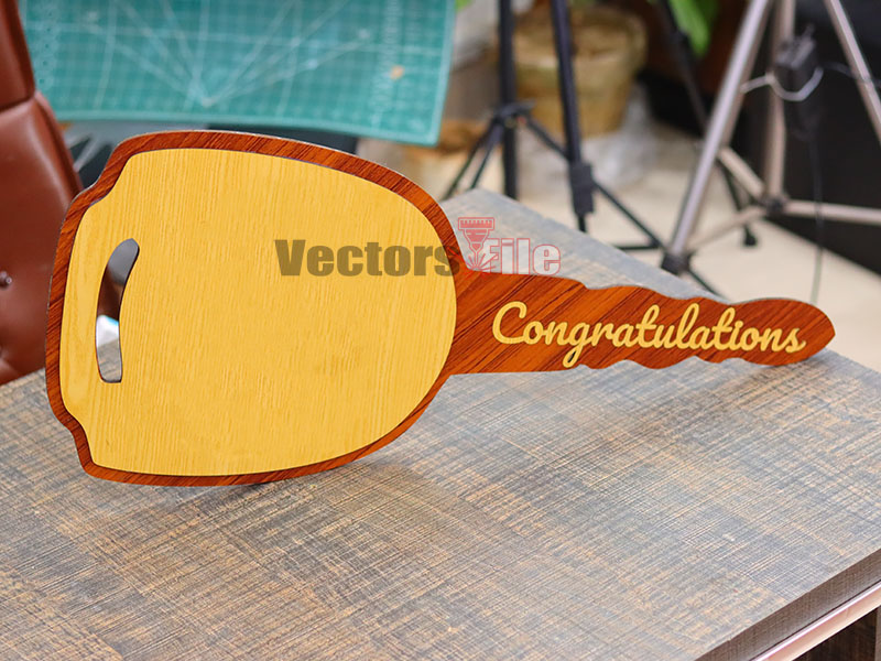 Laser Cut Car Key Handover Ceremony Key Sample Model Design