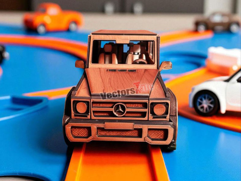 Laser Cut Wooden Mercedes Benz G Class SUV 3D Model Kit