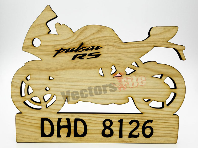 Laser Cut Heavy Bike Keychain Design Idea