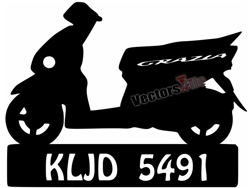 Laser Cut Scooter Shaped Acrylic Keychain Design