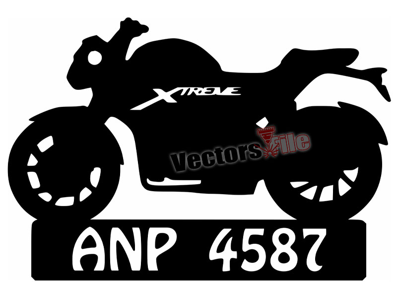 Motorcycle Shaped Laser Cut Acrylic Keychain Design