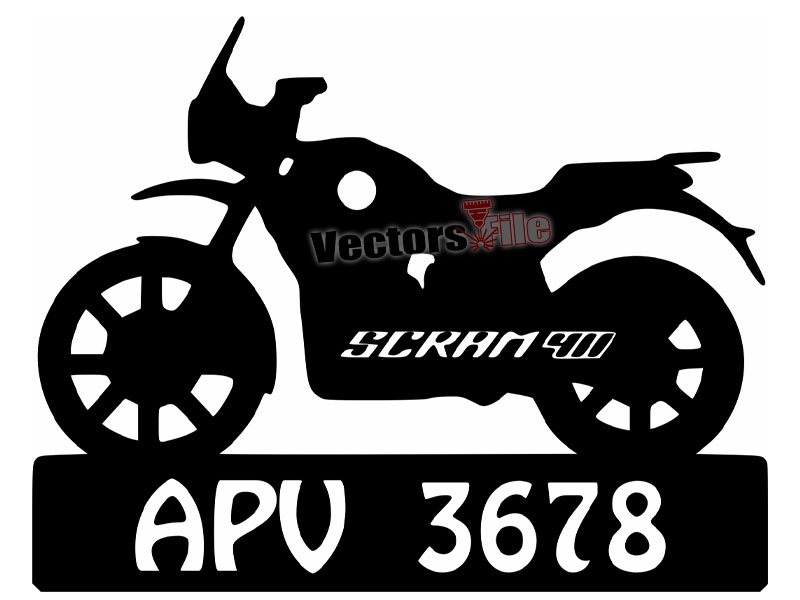 Laser Cut Wooden Motorcycle Keyring Template