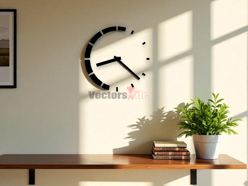 Laser Cut 3D Round Wall Clock Design