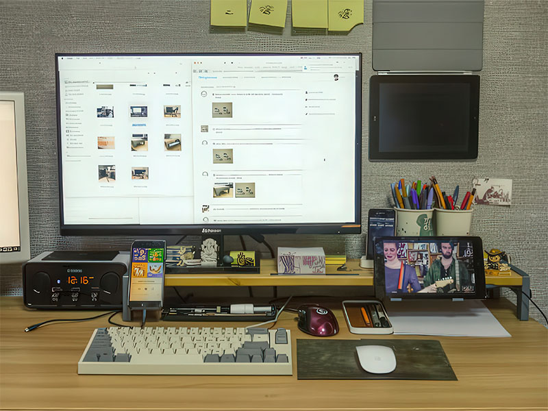 Laser Cut Computer Monitor Riser Desk Table Laptop Stand