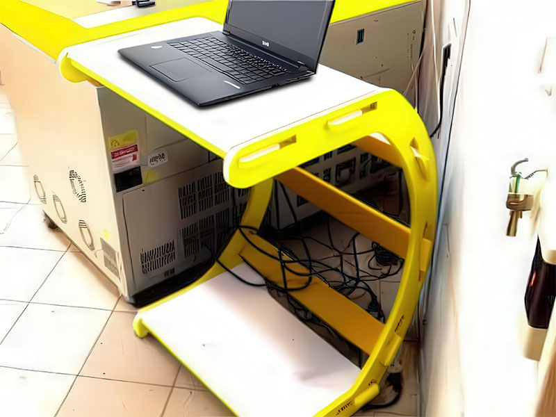 Laser Cut C Shape Laptop and Monitor Desk Stand