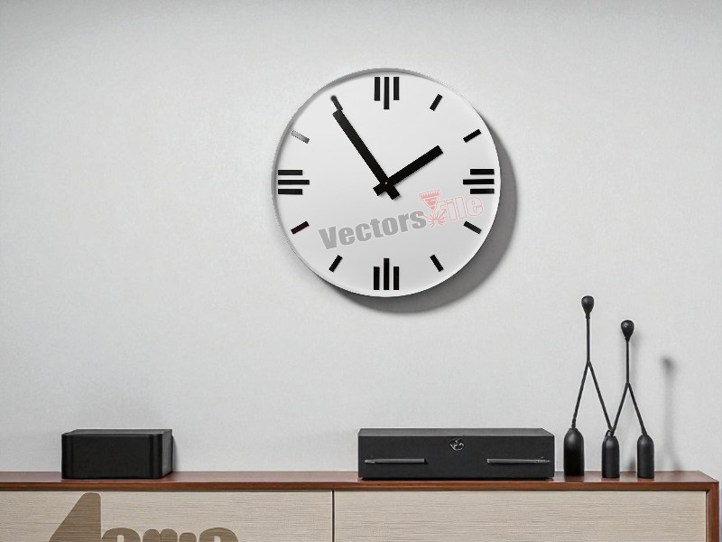 Laser Cut Decorative Round Shape Wall Clock Design