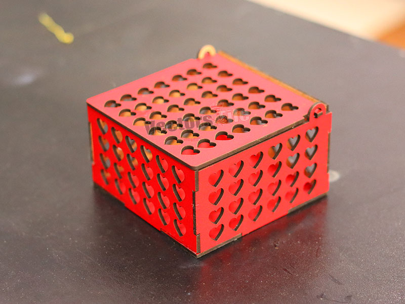 Laser Cut Square Shape Jewelry Box Chocolate Gift Box Design