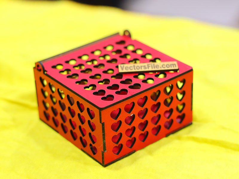 Laser Cut Square Shape Jewelry Box Chocolate Gift Box Design