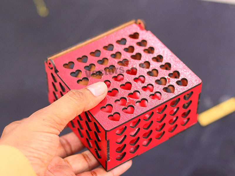 Laser Cut Square Shape Jewelry Box Chocolate Gift Box Design