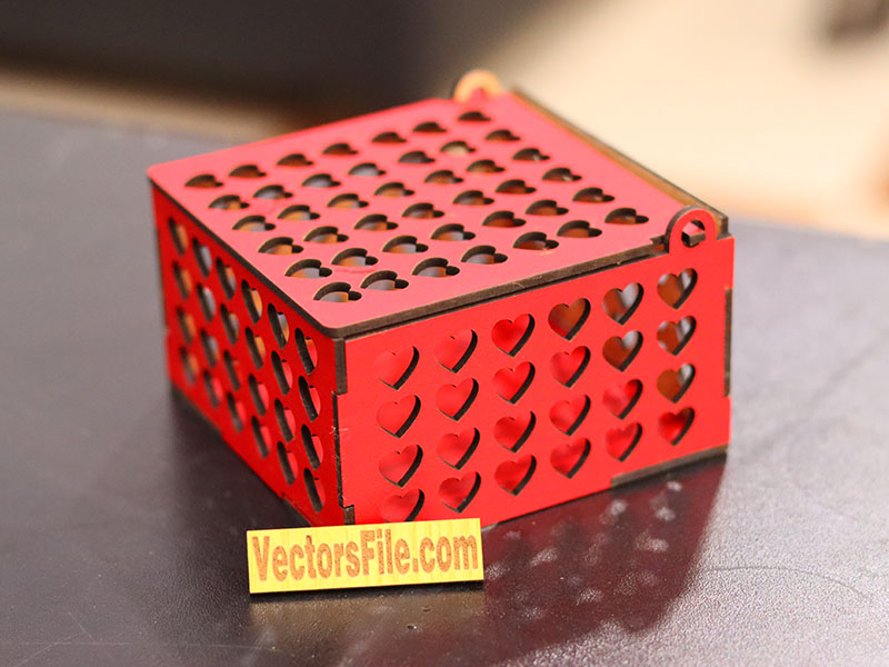 Laser Cut Square Shape Jewelry Box Chocolate Gift Box Design