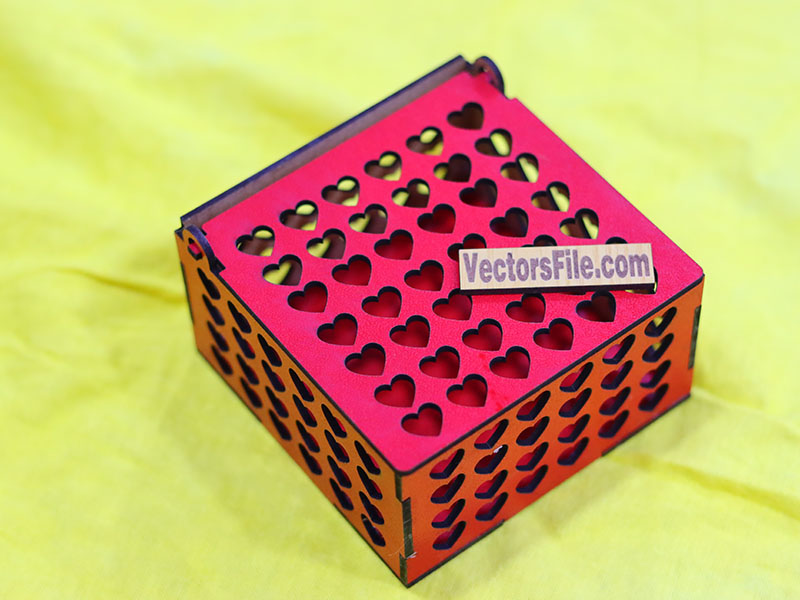 Laser Cut Square Shape Jewelry Box Chocolate Gift Box Design
