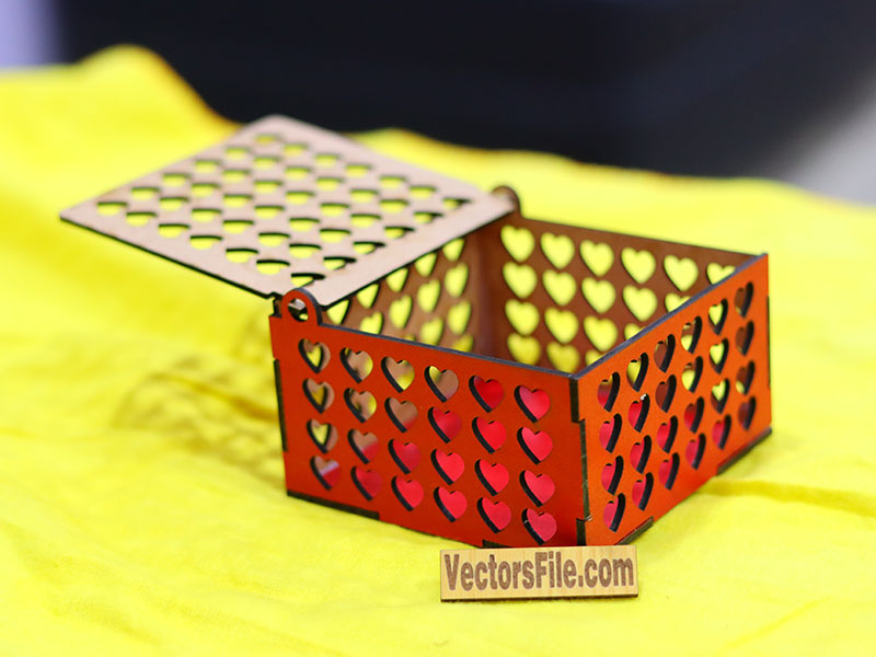 Laser Cut Square Shape Jewelry Box Chocolate Gift Box Design