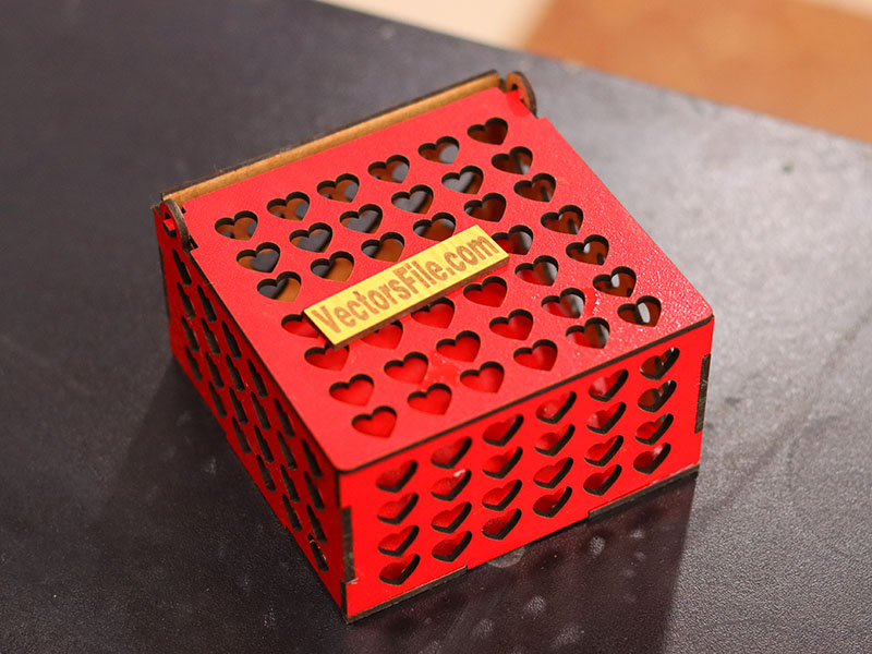 Laser Cut Square Shape Jewelry Box Chocolate Gift Box Design