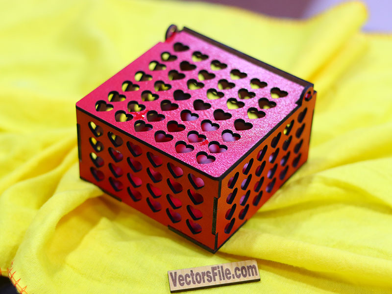 Laser Cut Square Shape Jewelry Box Chocolate Gift Box Design