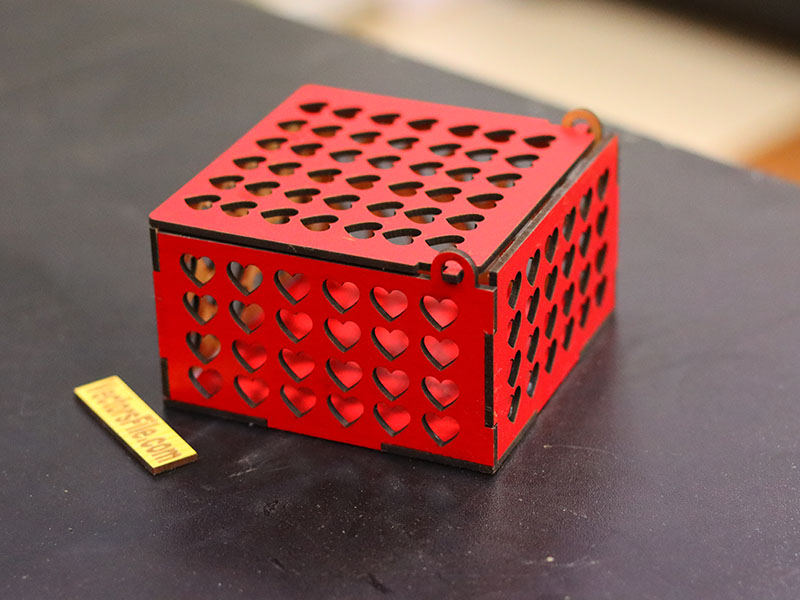 Laser Cut Square Shape Jewelry Box Chocolate Gift Box Design