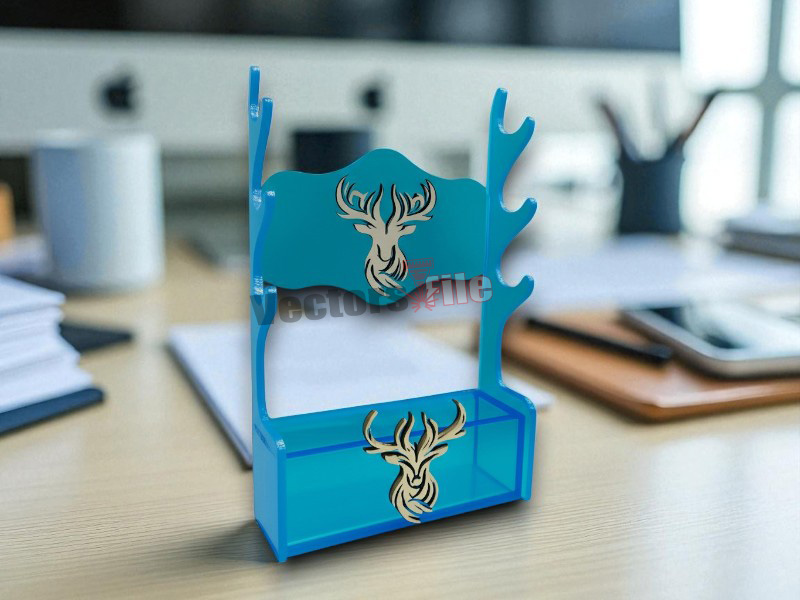 Sword Stand Shape Laser Cut Acrylic Pen Holder Display Stand for Office Desk