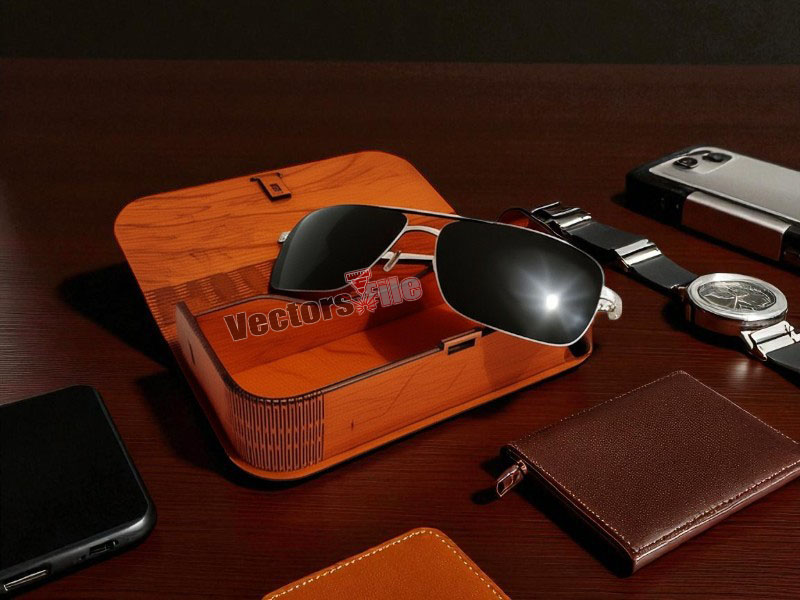 Laser Cut Glasses Case Wooden Sunglasses Gift Box Template