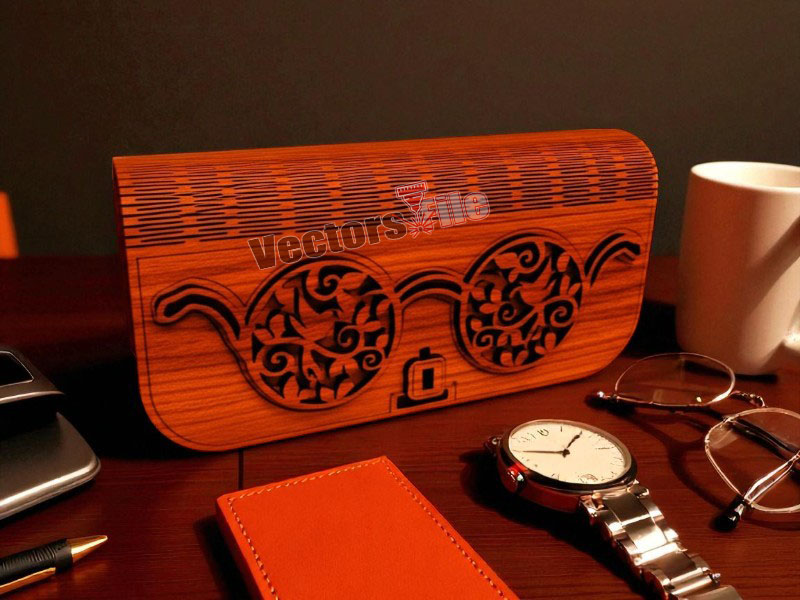 Laser Cut Glasses Case Wooden Sunglasses Gift Box Template