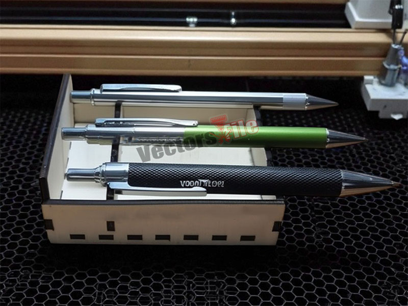 Pen and Pencil Laser Engraving Jig Laser Cut Wooden Stand