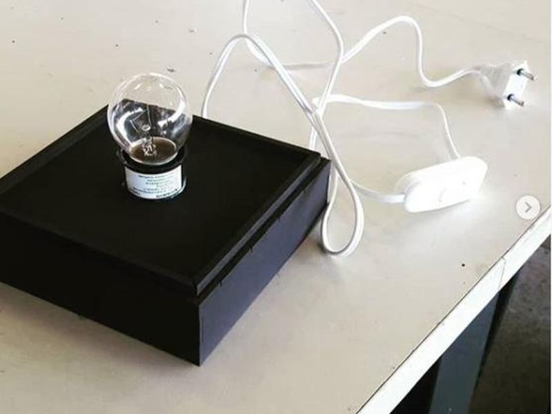 Laser Cut Square Box LED Night Light Lamp Model