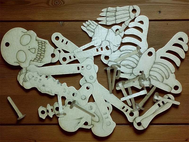 Laser Cut Skeleton 3D Puzzle Model Kit