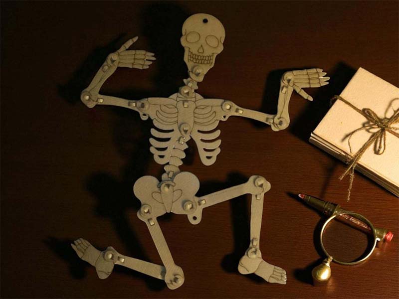 Laser Cut Skeleton 3D Puzzle Model Kit