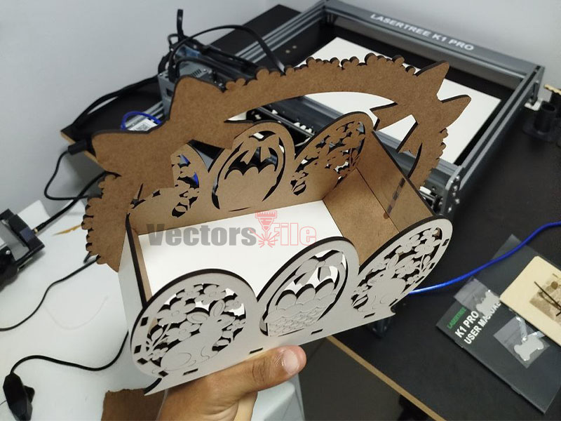 Laser Cut Easter Gift Wooden Basket