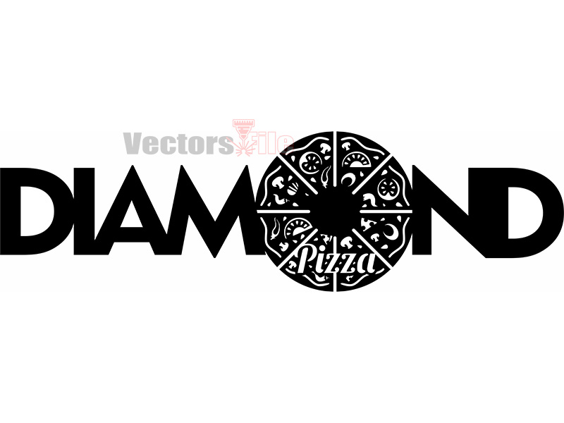 Laser Cut Diamond Pizza Shop Wall Clock Design