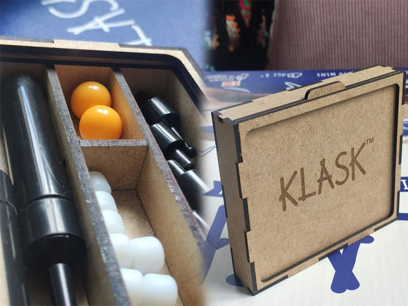 Laser Cut KLASK 4 Game Wooden Organizer Box Template