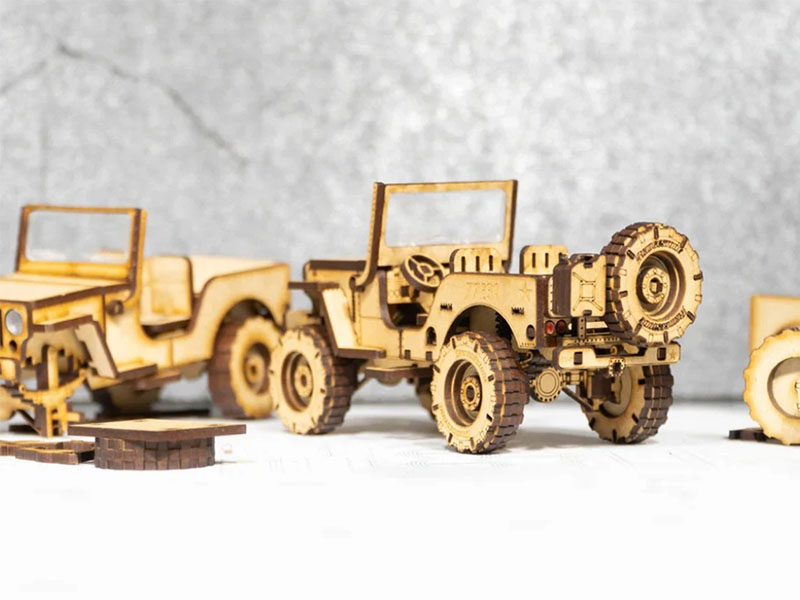 Laser Cut 4×4 Off Road Jeep 3D Puzzle Model Kit