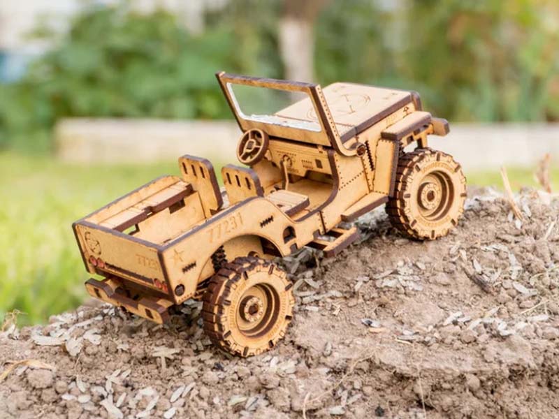 Laser Cut 4×4 Off Road Jeep 3D Puzzle Model Kit