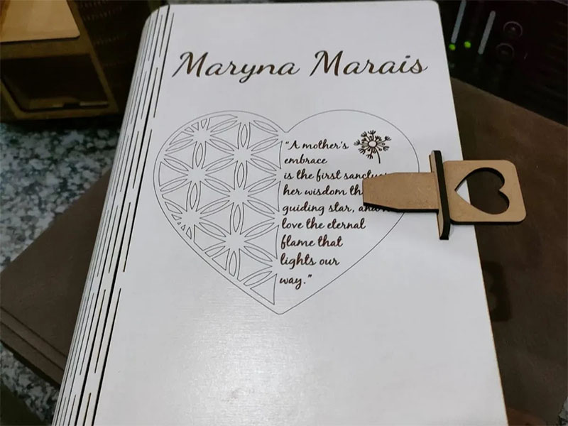 Laser Cut Wooden Book Gift Box Design