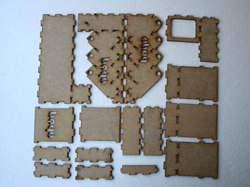 Laser Cut Wooden Card Holder Desk Organizer with Pen Pencil Holder