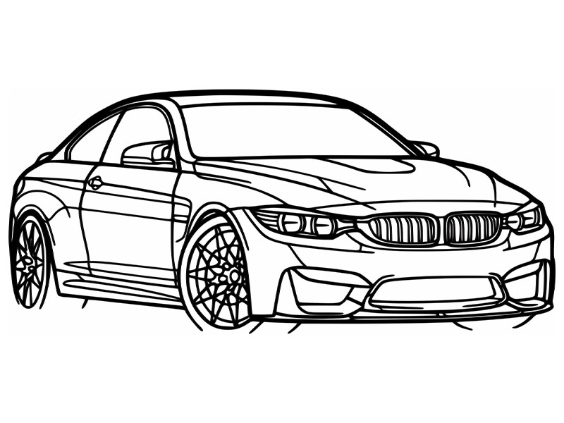 BMW 4 Series Car Laser Cut Wall Art Design for Home Decor
