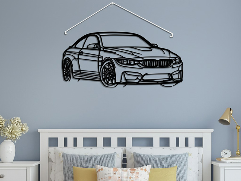BMW 4 Series Car Laser Cut Wall Art Design for Home Decor