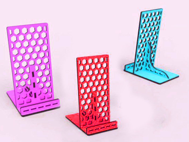 Laser Cut Wooden Table Mobile Phone Holder Stand