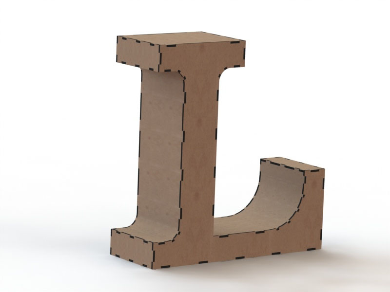 Laser Cut 3D Wooden Puzzle Alphabet Letters Model