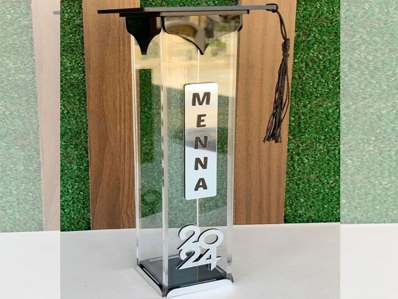 Laser Cut Personalized Acrylic Graduation Certificate Gift Box Design