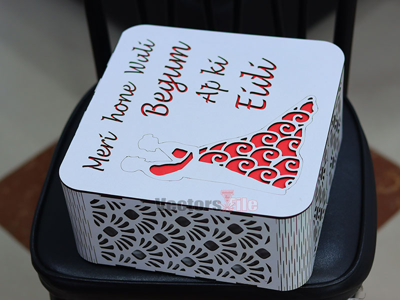 Laser Cut Wedding Gift Box Idea Digital Vector File