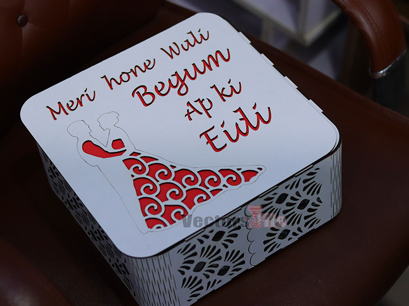 Laser Cut Wedding Gift Box Idea Digital Vector File