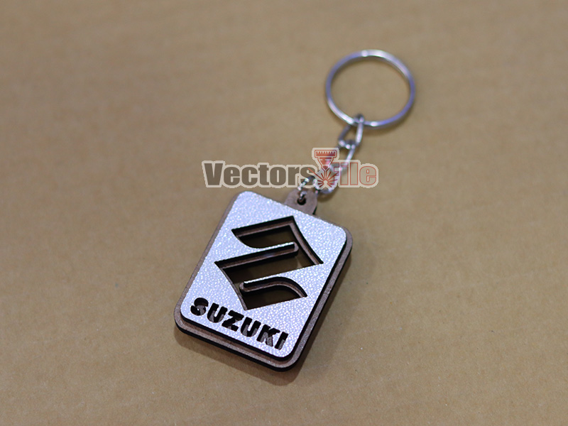 Laser Cut Suzuki Automotive Keyring Template