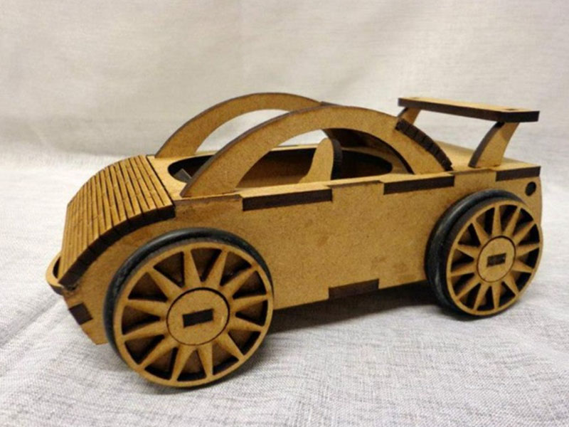 Mini Sports Car 3D Puzzle Laser Cut Wooden Model Craft Kit