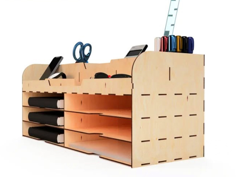 Laser Cut Stationeries Office Organizer Storage Partition Design