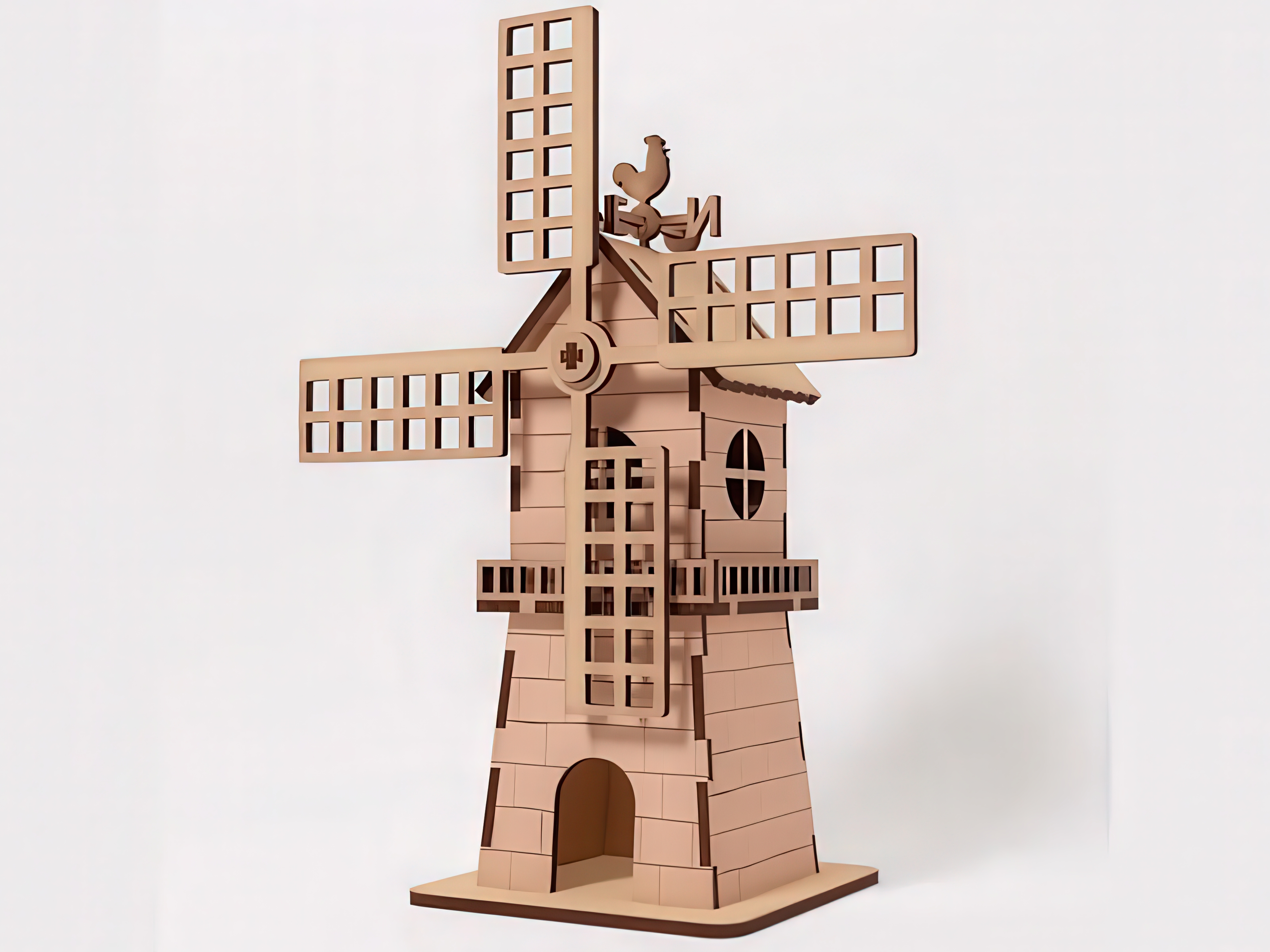 Laser Cut 3D Puzzle Windmill Model Kit