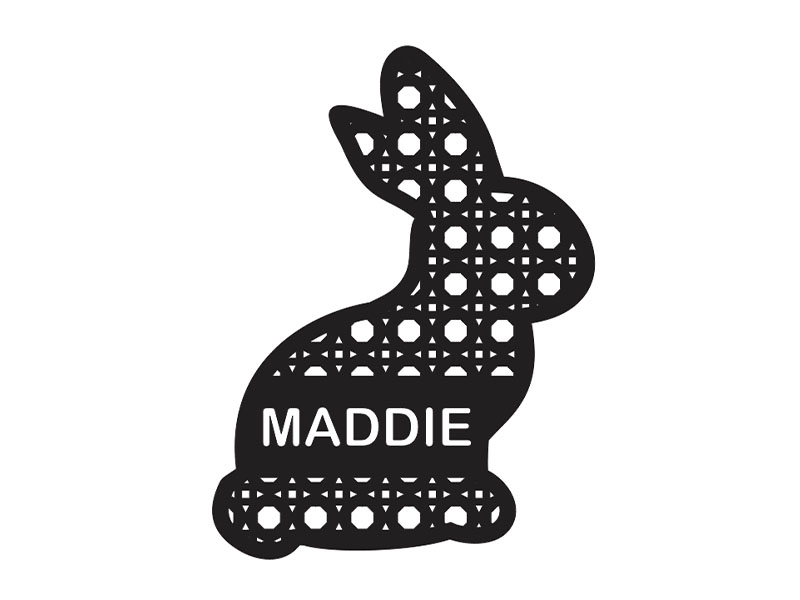 Laser Cut Bunny Easter Gift Decor Tag