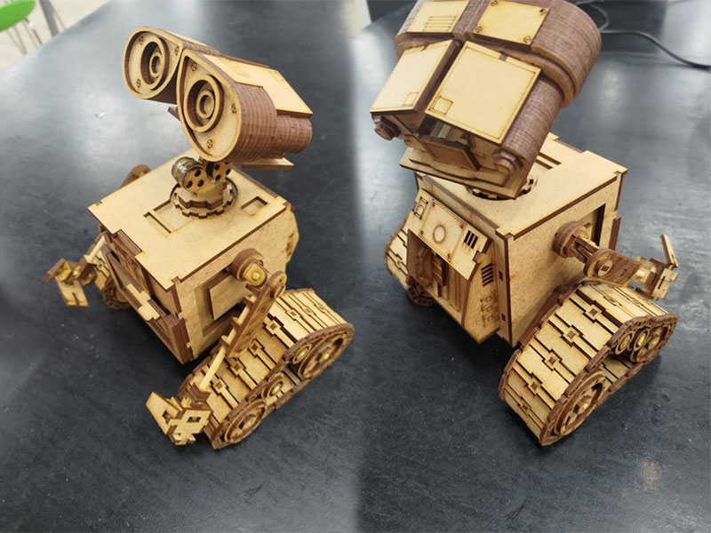 Laser Cut Wooden WALL E Robot 3D Puzzle Toy Model Kit