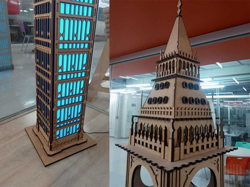Laser Cut Big Ben London Tower 3D Wooden Model Kit