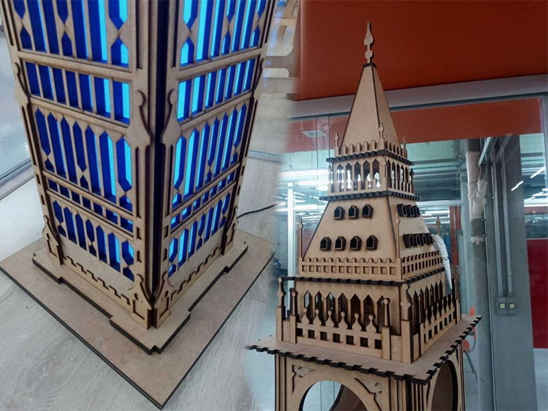 Laser Cut Big Ben London Tower 3D Wooden Model Kit